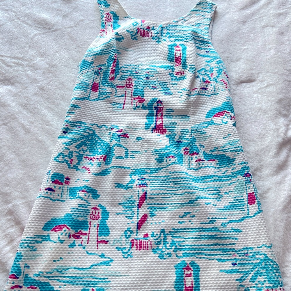 Lilly Pulitzer Watch Out Lighthouse Patterned Dress Size 12